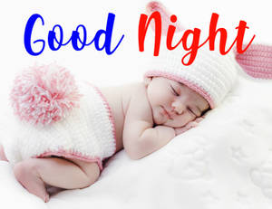 Sleeping Baby Good Night Wish Wallpaper