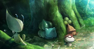 Sleeping Bulbasaur And Pokemon Wallpaper