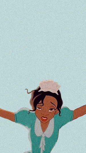 Sleepy Tiana Aesthetic Cartoon Disney Wallpaper