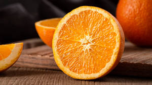 Sliced Orange Fruit Wallpaper
