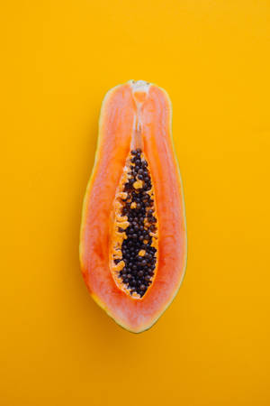 Sliced Papaya Fruit Wallpaper