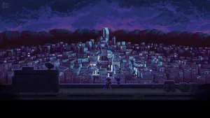 Slicing Through Enemies With Style - Playing Katana Zero Wallpaper