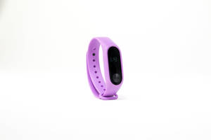 Slim Smartwatch With Purple Strap Wallpaper