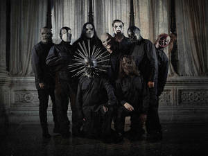 Slipknot Members At Dramatic Room Wallpaper