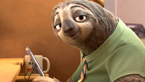 Sloth In Zootopia Movie Wallpaper