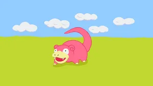 Slowpoke Pokémon Card Showcasing Its Unique Abilities Wallpaper