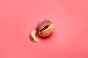 Small Slice Aesthetic Peach Laptop Wallpaper