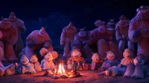 Smallfoot Yeti Campfire Wallpaper