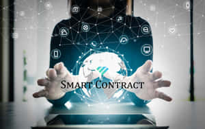 Smart Contract Icon Illustration Wallpaper