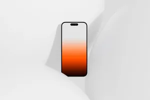 Smartphone Mockupon White Background Wallpaper