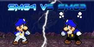 Smg4 Mario Vs Smg3 Mario Wallpaper