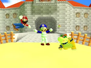 Smg4 Marios At Bowser's Castle Wallpaper