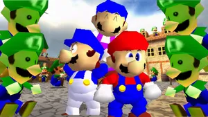 Smg4 Marios With Creepy Luigis Wallpaper