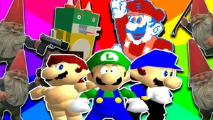 Smg4 Marios With Gnomes Wallpaper