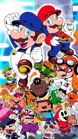 Smg4 Portrait Of Characters Wallpaper