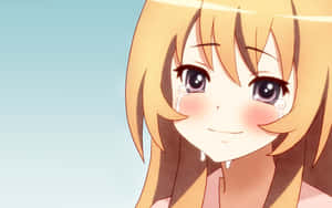 Smiling And Crying Anime Girl Taiga Aisaka Wallpaper