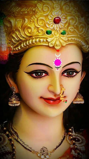 Smiling Durga Mata Hd Wallpaper