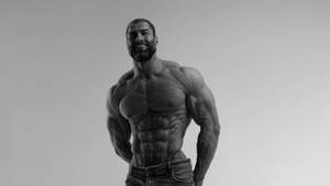 Smiling Giga Chad Wallpaper