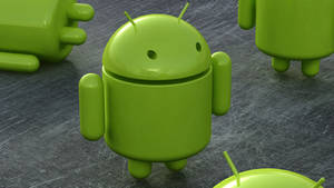 Smiling Green Android Wallpaper