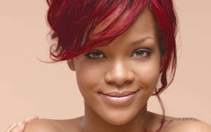 Smiling Rihanna In Bare Skin Wallpaper