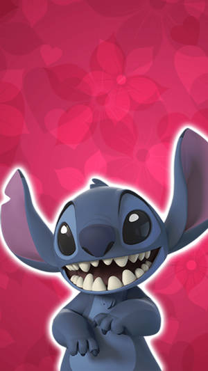 Smiling Stitch 3d Rendered Wallpaper