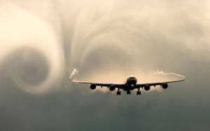 Smoke Swirl Airplane Wallpaper
