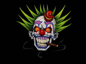 Smoking Clown Digital Art Wallpaper