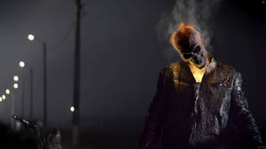 Smoking Ghost Rider Skeleton Desktop Wallpaper