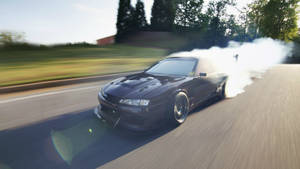 Smoking Nissan Silvia S14 Wallpaper