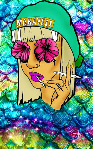 Smoking Weed Getting High Art Wallpaper
