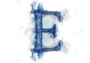 Smoky Blue Letter E Wallpaper