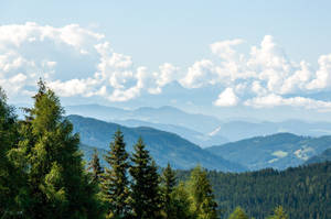 Smoky Mountains In Austria Wallpaper