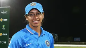 Smriti Mandhana Hd Blue Uniform Wallpaper