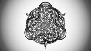 Snakes Maurits Cornelis Escher Art Wallpaper