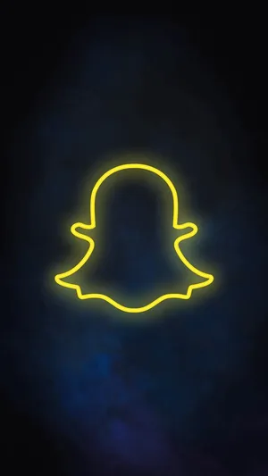 Snapchat_ Ghost_ Glowing_ Logo Wallpaper