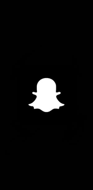 Snapchat Logo Black Background Wallpaper