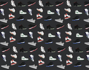 Sneaker Pattern In Variety Wallpaper