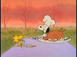 Snoopy Celebrates Thanksgiving With A Smile Wallpaper