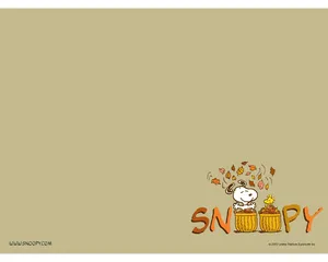Snoopy Celebrating Thanksgiving Wallpaper