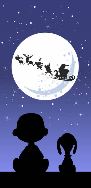 Snoopy Charlie Christmas Santa Claus Wallpaper