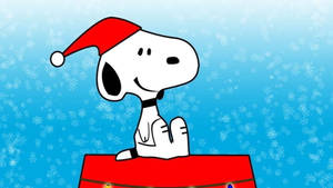 Snoopy Christmas Hat Wallpaper