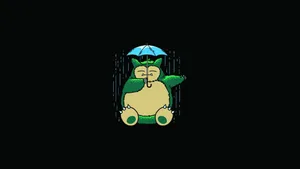 Snorlax With Umbrella Wallpaper