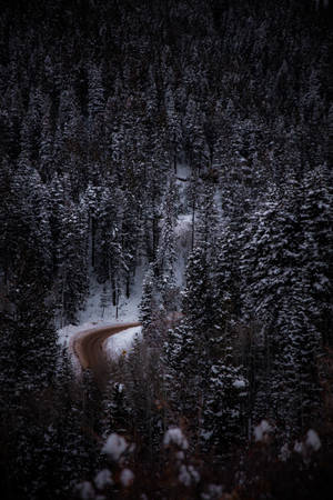 Snow-covered Wilds Aerial View Profile Wallpaper