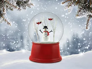 Snow Globe With Snowman Wallpaper