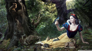 Snow White In The Forest Wallpaper
