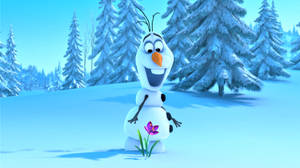 Snowman Olaf In Frozen Wallpaper