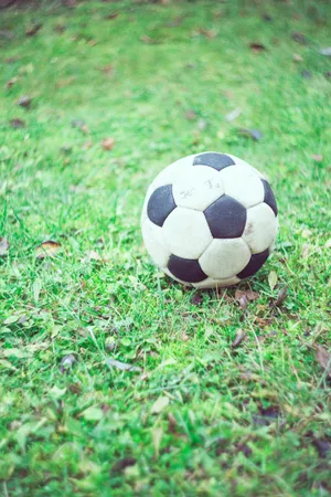 Soccer Ball Glistening In The Summer Sun Wallpaper
