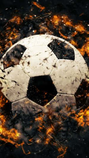 Soccer Iphone Flaming Ball Photography Wallpaper