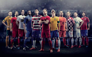 Soccer Players Strong League Wallpaper