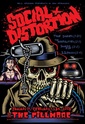Social Distortion Concert Poster 2008 Wallpaper